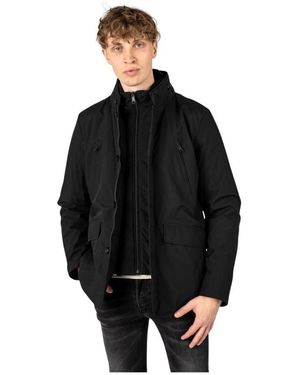 Geox Jassen ,Zwart ,Leer Dunen Jassen