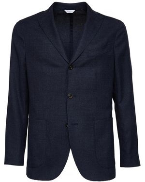 Boglioli Jassen ,Blauw ,Leer Blazers