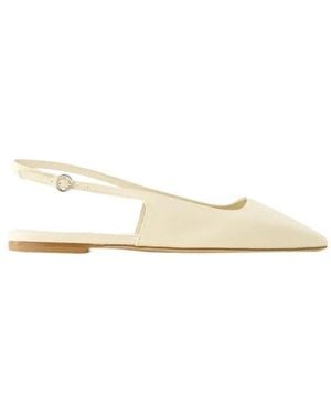 Aeyde Slingback-Ballerinas Mit Eckiger Zehenpartie - Natur