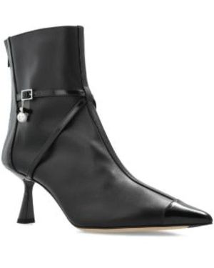 Jimmy Choo Perlenverzierte Spitze Stiefel - Schwarz