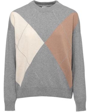 Peserico Round-Neck Knitwear - Grigio
