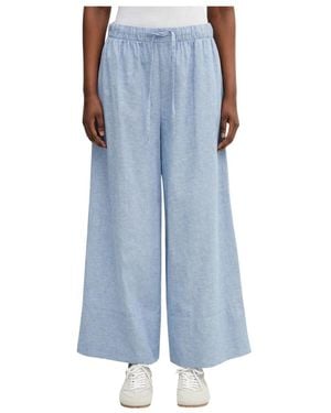 Barbour Wide Trousers - Blu