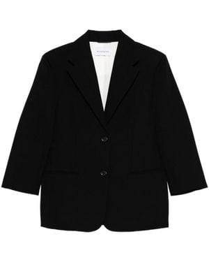 Givenchy Zwarte Jas Met Revers