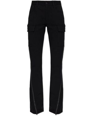 Acne Studios Broeken ,Zwart ,Katoen Stretch Broek Met Rits