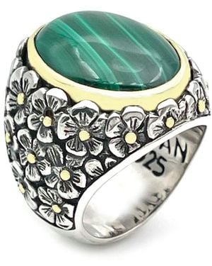JALAN JALAN 925 Sterling Zilver Malachiet Ring - Groen