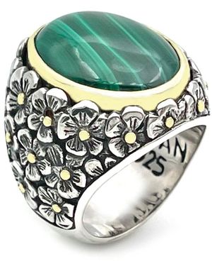 JALAN JALAN 925 Sterling Zilver Malachiet Ring - Groen