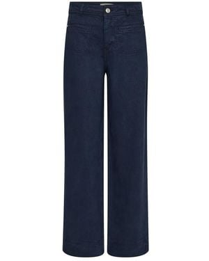 Mos Mosh Wide Trousers - Blue