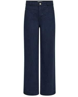 Mos Mosh Wide Trousers - Blue