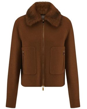 Riani Faux Fur & Shearling Jackets - Brown