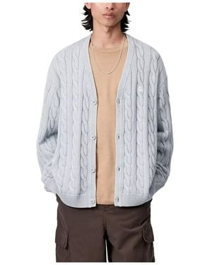 Carhartt Truien & Vesten ,Blauw ,Katoen Blauwe Mist Cardigan Klassieke Stijl Comfort