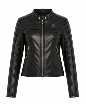 RICHMOND Bikerjacke Mit Reißverschluss Und Schneiderdetails - Schwarz