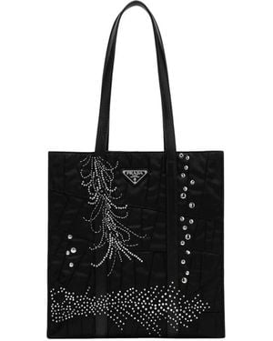 Prada Borsa Shopping Media - Schwarz