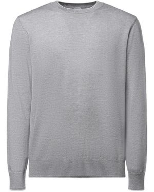Eleventy Round-Neck Knitwear - Grey