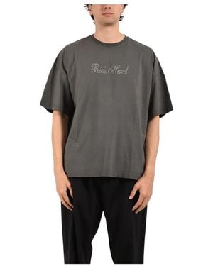 MSGM Tops ,Grijs ,Katoen Rhinestone T-Shirt