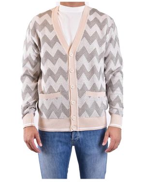 Missoni Gestreept Vest Met Knoopsluiting En Zakken Aan De Voorkant - Blauw