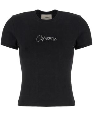 Coperni Crystal Logo T-Shirt - Zwart