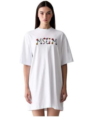 MSGM Short Dresses - Blanc