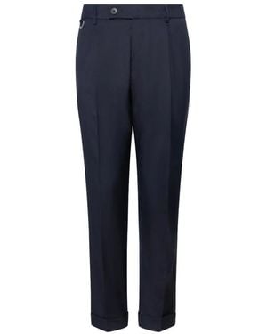 Low Brand Straight Trousers - Bleu