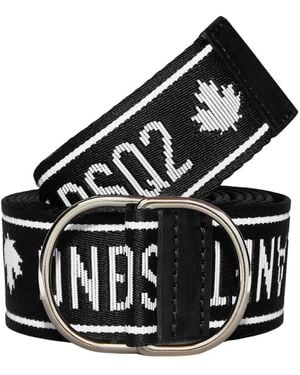 DSquared² Logo Industrial Tape Belt - Schwarz