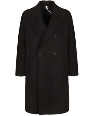 Hevò Double-Breasted Coats - Noir