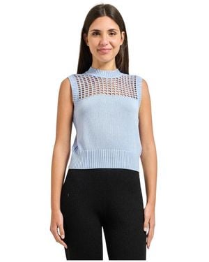 ARMANI EXCHANGE Truien & Vesten ,Blauw ,Katoen Katoenen Gebreide Top