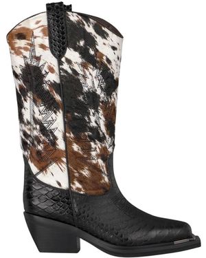 Alma En Pena. Cowboy & Biker Boots - Black