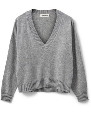 Sofie Schnoor V-Neck Knitwear - Gray