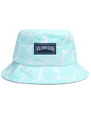 Vilebrequin Linnen Bucket Hat Seashells - Blauw