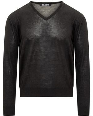 Raf Simons V-neck knitwear - Schwarz