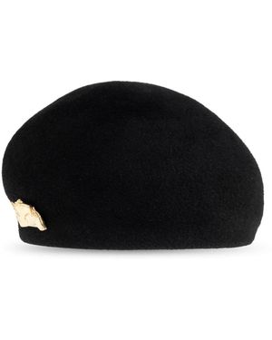 Chloé Accessoires ,Zwart ,Katoen Felted Beret