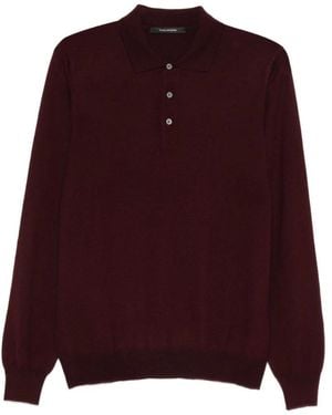 Tagliatore Tops ,Rood ,Wol Palmer Polo - Paars