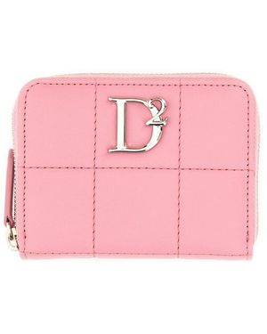 DSquared² Accessoires ,Roze ,Leer Wallet With Logo