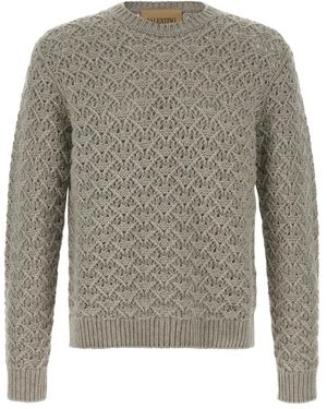 Valentino Garavani Round-Neck Knitwear - Grey