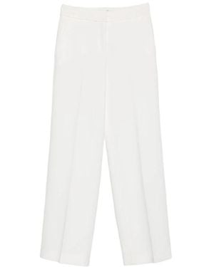 Via Masini 80 Straight Trousers - White