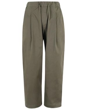 A PAPER KID Straight Trousers - Vert