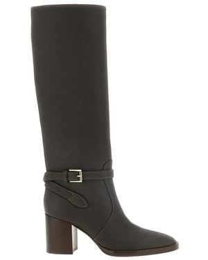 Gianvito Rossi Schoenen ,Bruin ,Leer Luxor Hoge Laars