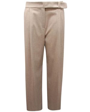 D.exterior Broeken ,Wol Soft Flanella Broek - Naturel