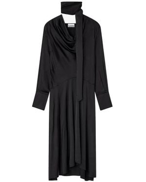 Ganni Regular-Fit Midi Dress - Black