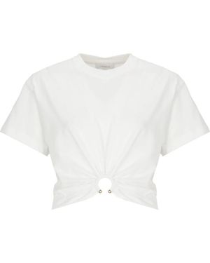 Rabanne T-Shirt Van Katoen Met Ronde Hals - Wit