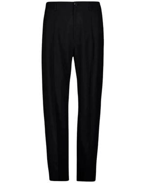 Marni Broeken ,Zwart ,Wol Broek Met Wijde Pijpen En Plooien
