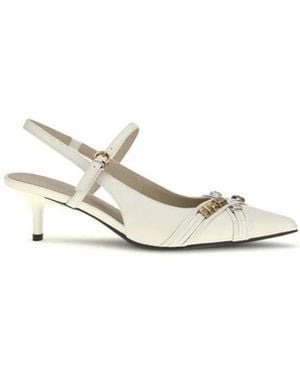 Pinko Bos Taurus Mid Heel Pumps - Weiß