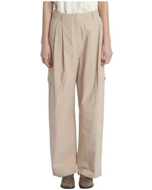 Attic And Barn Wide Trousers - Natural