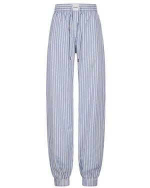 The Attico Straight Pants - Blue