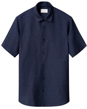 Eton Short Sleeve Shirts - Blue
