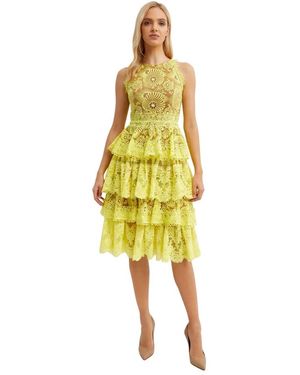 Bronx and Banco Bridget Midi Jurk - Geel