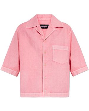 DSquared² Linnen Shirt Met Korte Mouwen - Roze