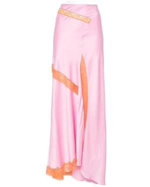 MSGM Lace Slit Skirt - Roze