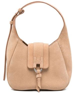 Hogan Tassen ,Leer Mini Ring Detail Tote Bag - Naturel