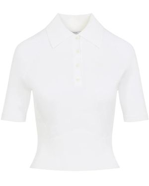 Givenchy Truien & Vesten ,Katoen Ivory Gebreide Polo - Wit