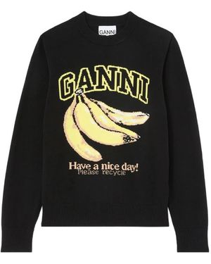 Ganni Sweatshirts - Negro